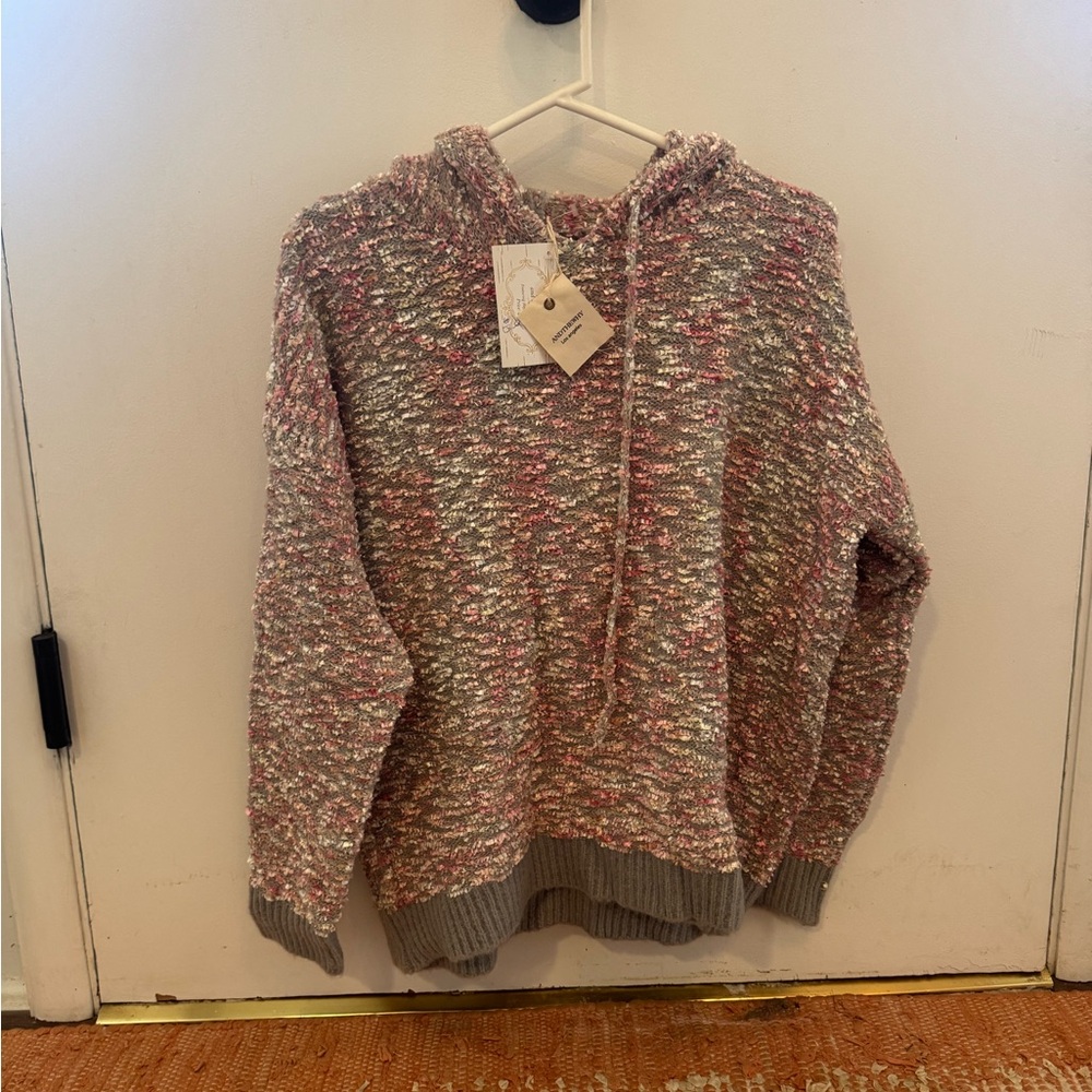 Cozy Multicolor Knit Hoodie